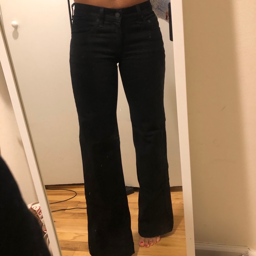 Rag & Bone dark wide leg denim